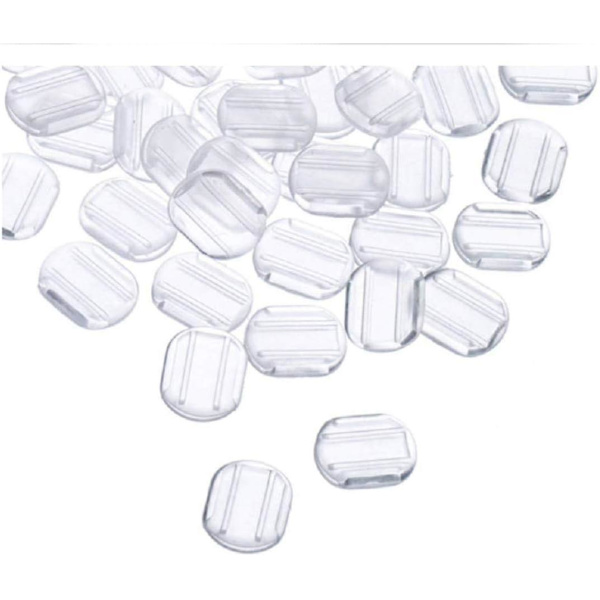 100 stk. Klart Komfortpuder Ørepude til Klipsøreringe, 0,39 tommer * 0,55 tommer Transparent Usynlig Øreklips Pude Oval Anti-slip Pude