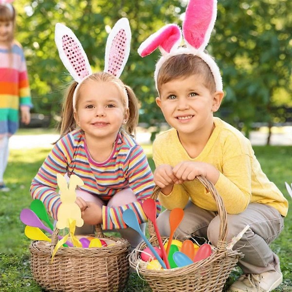 12-pack Ägg- och Sked-Race Spelset med Träskedar, Sex Olika Färger Inomhus & Utomhus Balans Spel Gräsmatta Stafett Spel Barn Vuxna Klassrum