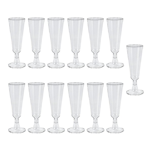 20pcs 150ml Disposable Hard Plastic Champagne Glass Red Wine Glass Goblet Wine Glass Party Festival