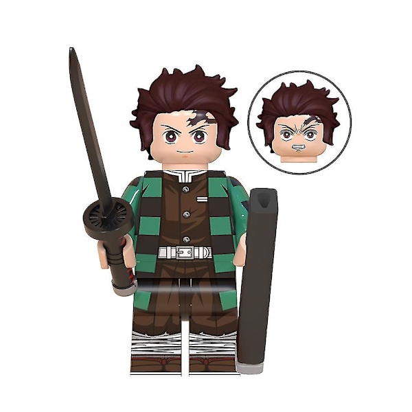 8 kpl/setti Demon Slayer Anime Hahmo Koottu Mini Rakennuspalikka Action Hahmot Lelut Lapsille Lahjaksi