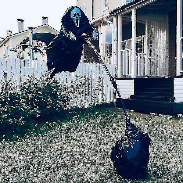 Skrik Skräckfågel Kreativ Trädgård Ghostface Skräckfågel Yard Hängande Ny