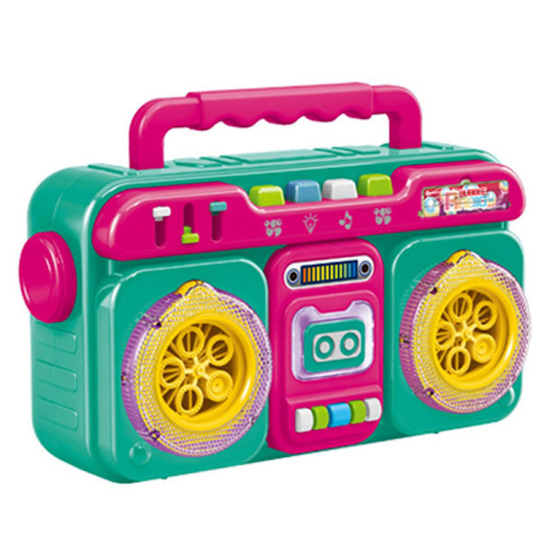 Bubbelmaskin med Ljus & Musik Vintage Bandspelareformad Bubbelblåsare  [DmS] Green