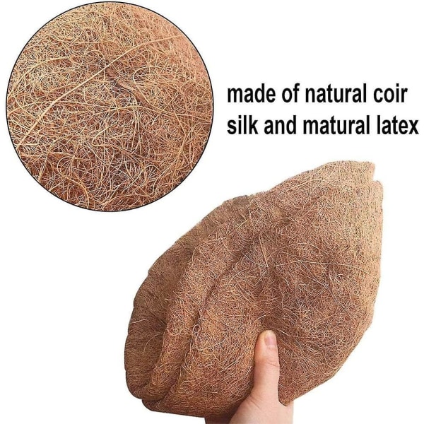 3-pack Hängande Korg Kokosfoder Väggmonterad Kokosfoder Tråg 100% Naturliga Växtfibrer Foder Utomhus Planteringsfoder Kokosfibrer Planteringsfoder 14 inch