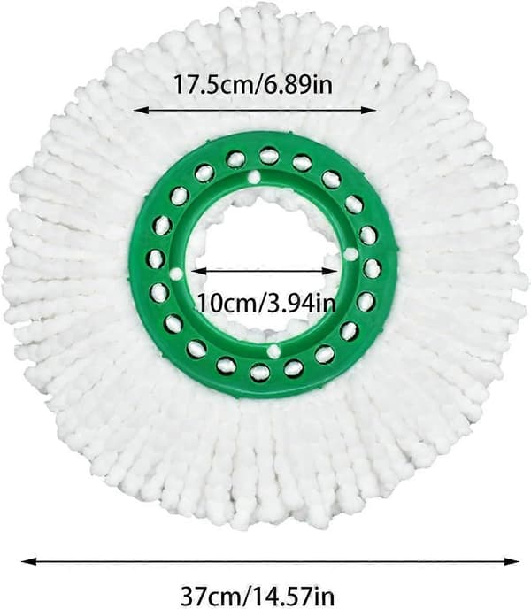 Moppehode Erstatninger | Mikrofiber Moppehoder | Runde Moppehoder | 360 Spinning