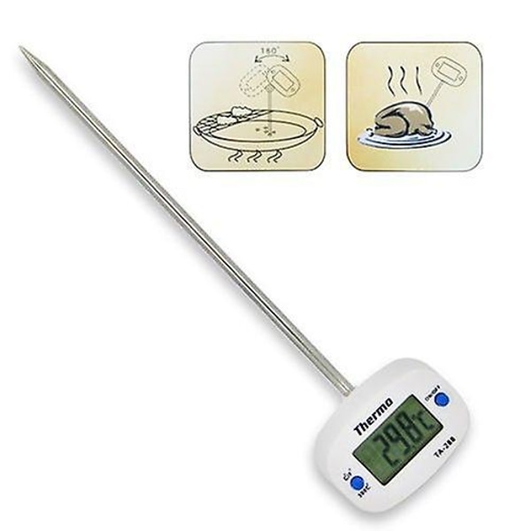 Fiauli Instant Digital LCD Mat Termometer for Mat, Kjøtt, Sjokolade, Stekeovn
