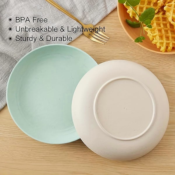 6 stk 7,8 tommers lette tallerkener, ubruddbar dype middagstallerkener, oppvaskmaskin- og mikrobølgeovnsikker, pastatallerken, fruktdesserttallerken, BPA-fri, for hjemmet 6pcs