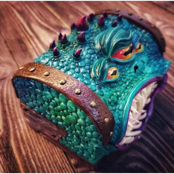 Mimic Rinta Dnd Rpg Noppa Laatikko Sopii Polyhedral Nopille D&d Roolipeli Pöytäpeli Pathfinder Koti Sisustus [DmS]