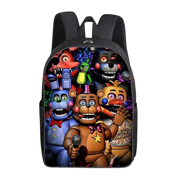 Five Nights At Freddy Skole Ryggsekk 3D Print Fnaf Skoleveske Tegneserie Mote Ryggsekker Laptop Vesker Studentveske Skoleveske Gave (FMY) 3 40x28x16cm