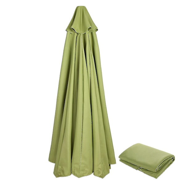 Reservedeler Stoff Hage Parasol Topp Kalesje Deksel 3m 6/8x Armlen Paraply Agate Green 300cm x 6k