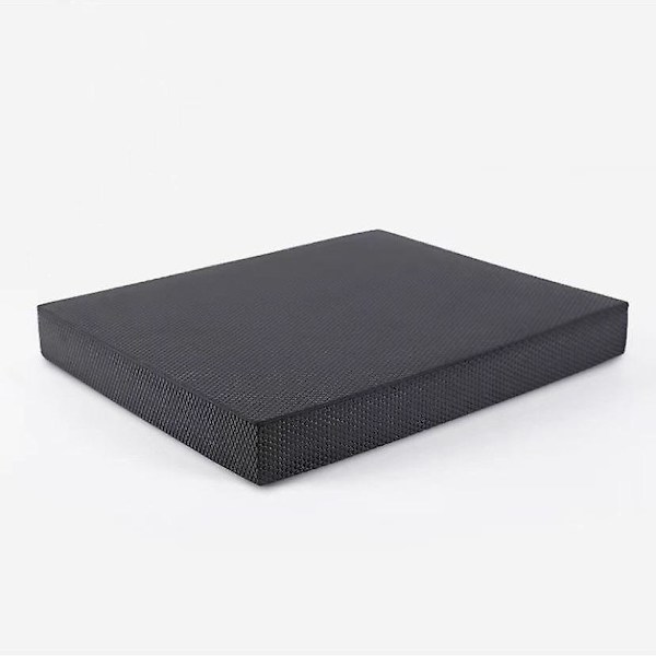 Yogabalansmatta, balansfoammatta, plankstöd, mjuk kudde för män och kvinnor, halkfri, vattentät och mjuk -aaaBY black 40*30*5cm