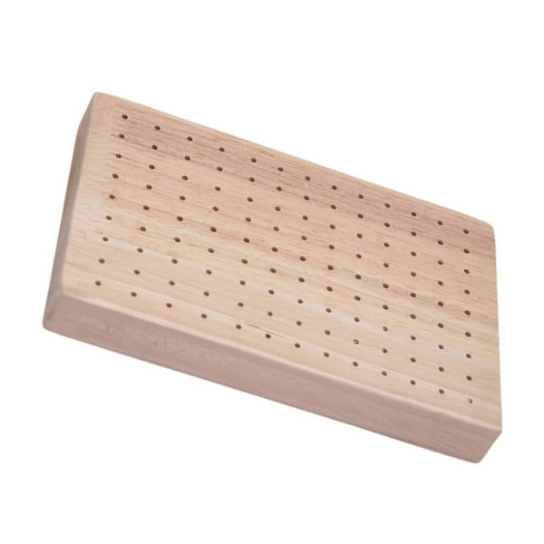 Treholder for matspyd, forretter, frukt, matpresentasjon med hull Beige 15x10cm