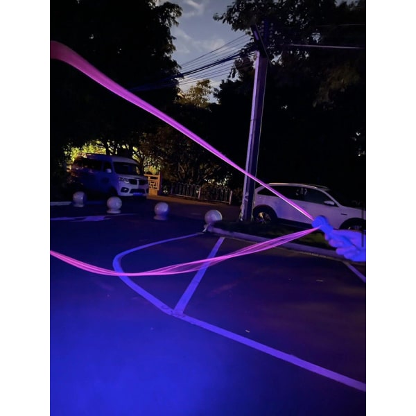 Høytlysende String Shooter Glow In The Dark Loop Svart Lys Lasso Flow Rave Leke Blå  [DmS]