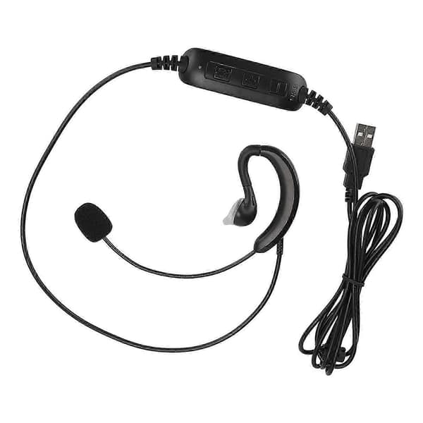 Öronkrok Headset USB Hörlurar Dator Notebook Tillbehör för Skype / QQ / MSN [DB]