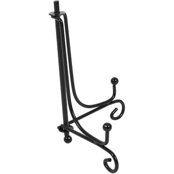Staffeli Plate Display Stand, Svart Jern Display Stand Plate Holder, Fotorammeholder Stand, Jern Staffeli Klassisk Display Stand For Bowl Plate Photo Fram 4 Inch