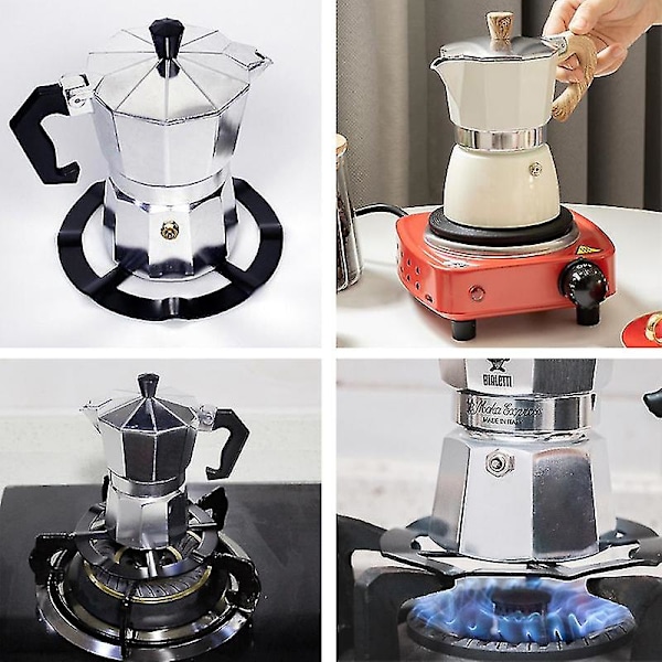 1 stk. Jern Gas Komfur Kogeplade Kaffe Moka Pot Stativ Reducer Ring Holder Shytmv One Size