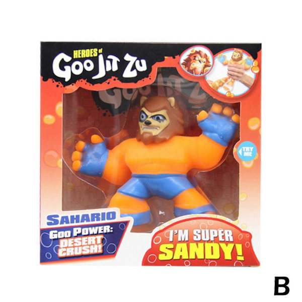 Helteaktig Pull Man Goojit Zu Super Elastisk Actionfigur Avlastning Knytt Stressleketøy Glad B