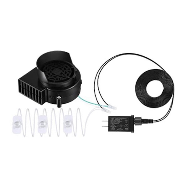 Oppblåsingsblåsere, Reserveviftemotor for hageoppblåsbare dekorasjoner, 1,0A vifte for hage, Halloween og jul, 10,2V/1,0A adapter Hao Black