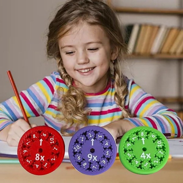 Matte-snurror för matematik, Matte-snurror med fakta, Runda Matte-snurror som flyger, Matte-snurror för alla som stimmar och fidgetar och lär sig matematik 9pcs Add Subtract