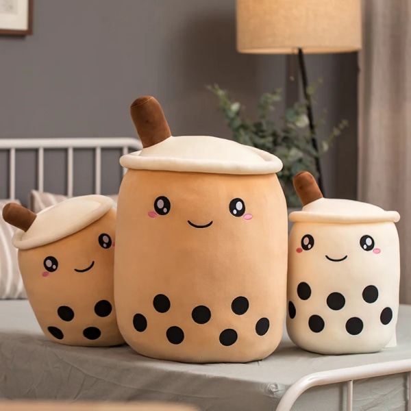 Plysj Boba Te Kopp Leke Panda Boble Te Pude Søt Fruktdrikk Plysj Fylt Myk Eple Jordbær Melkete Barn Gave Pineapple 24cm