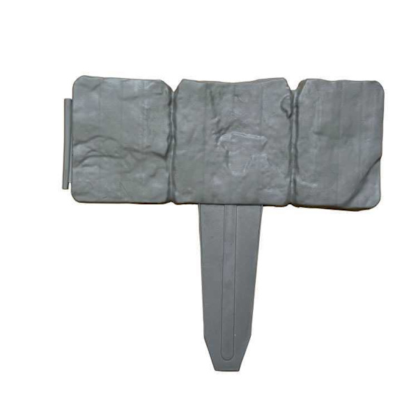 Imitert Stein Hage Gjerde Jord Gjerde Staving Hage Rustikk Hageplen Gjerde Forbruksvarer-PP Plast, 23*25cm, 20stk