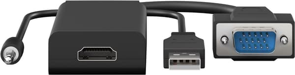 VGA til HDMI™-konverter med 3,5 mm jack-lyd