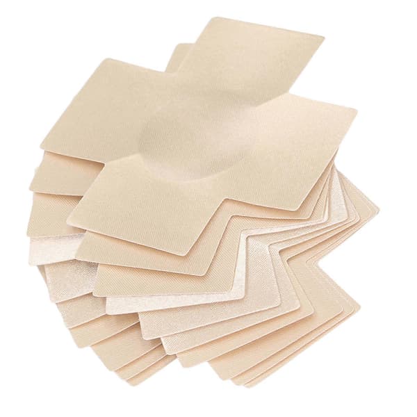 10 Par Satin Nipple Pasties for Kvinner Kryssform Engangs Bryst Nipple Covers