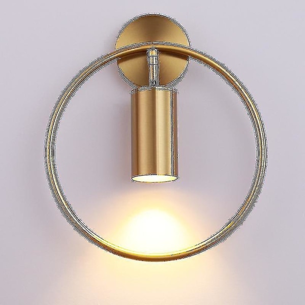 Wireless Wall Sconces Light,ndoor Battery Sconce Metal Circular Gold Led Wall Lights Fixture Wall DcorBY