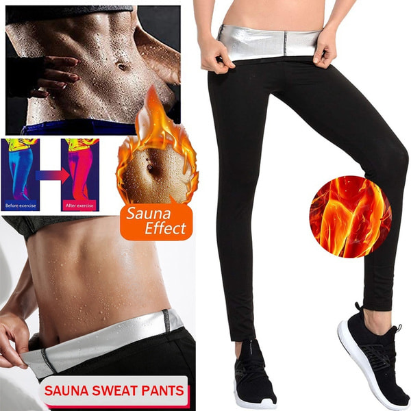 Kvinnor Hot Sweat Body Shaper Slimming Byxor Viktminskning Leggings Nine point pants XL