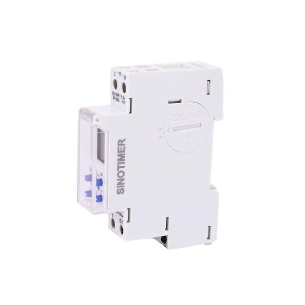 Y5gd tm610 220v/110v timer switch 18mm enkelt modul din skinne lcd digital 7 dage 24 timer programmerbar udgangseffekt 16a