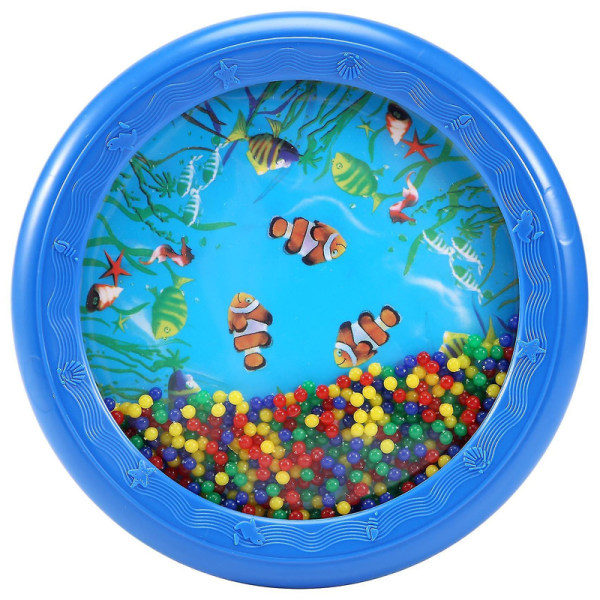 Ocean Wave Bead Drum Gentle Sea Sound Educational Toy Tool For Baby Kid Child  [DmS]