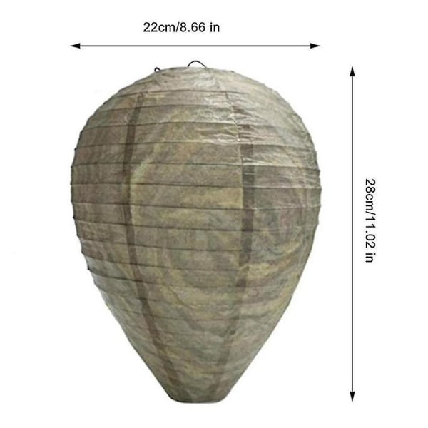 4 stk. Hvepse Reden Dekoration Hængende Falsk Fælde Ikke-giftig Papir Afskrækkende BeeBY
