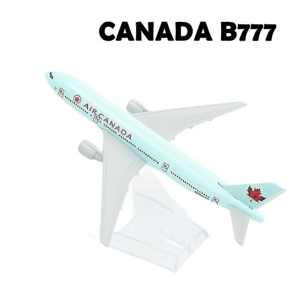 1:400 Flymodell av Boeing Airbus Fly, Die-Cast Modell, Miniatyrleketøy for Barn, Julegave til Gutter CANADA B777