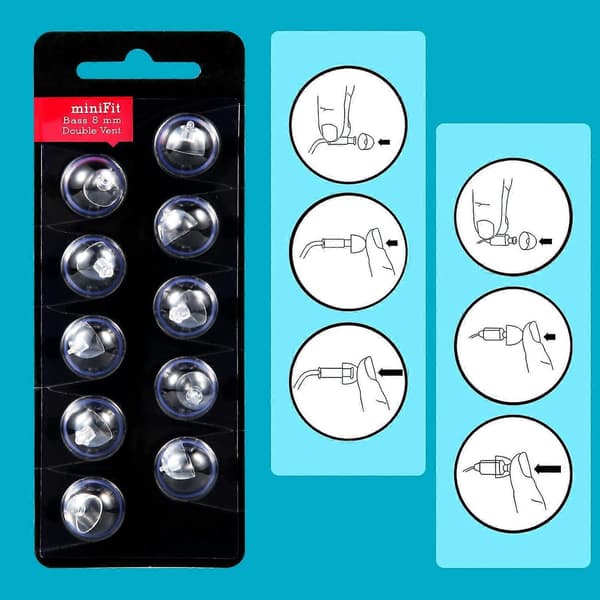 2 pakker / 20 stk. Høreapparat Domes til Oticon, 8 mm erstatnings domes til Oticon
