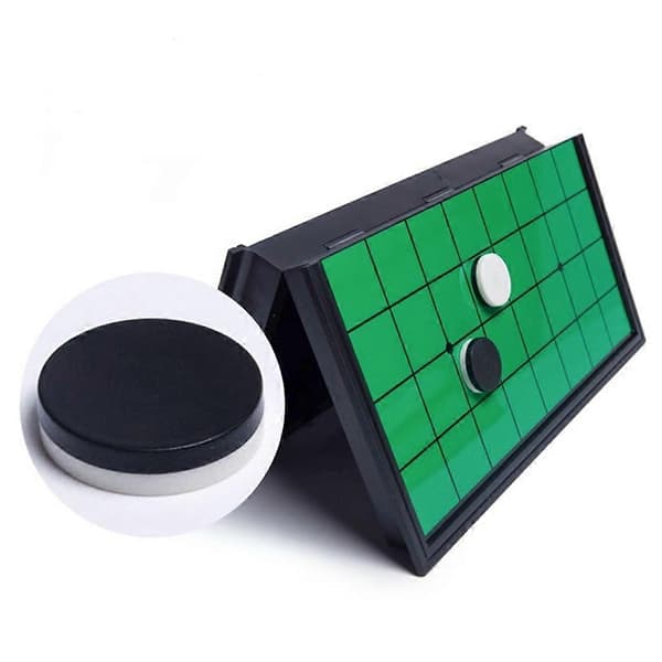 Reversi Strategispel Brädspel 25 cm Bräde med Vikbart Magnetiskt Bräde