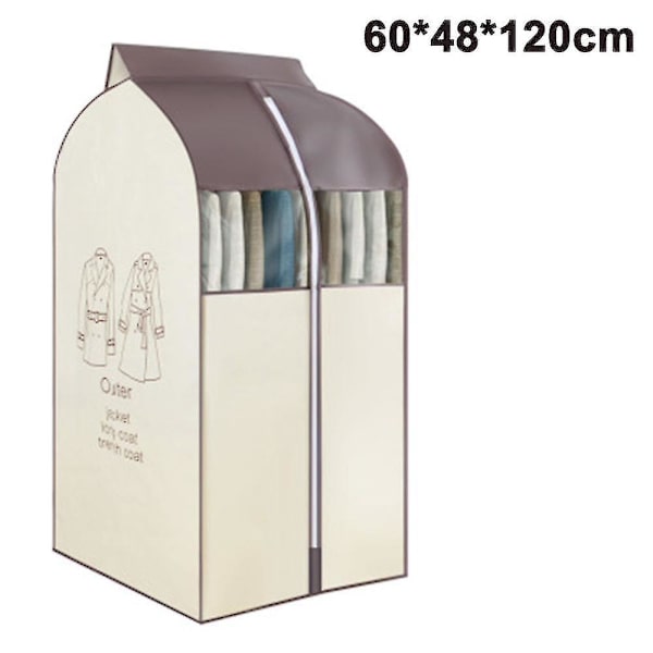 54 Klädöverdrag Kompatibla Med Klädförvaring Hängande Kostymöverdrag Klädsäckar Beige 60*48*120