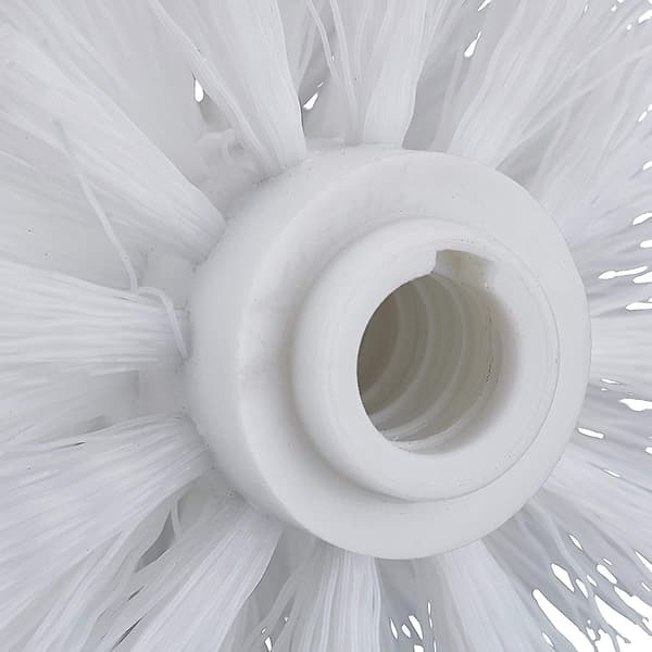 6 stk. Toalettbørstehode Hvite Erstatningsbørster Diameter 8cmBY White 5pcs