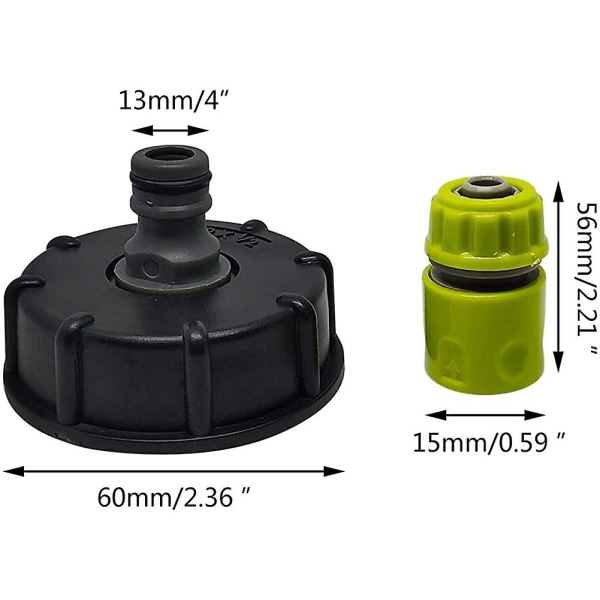IBC Tankhane Adapter Vandslange Hætte Stik Vandhane Til HaveBY