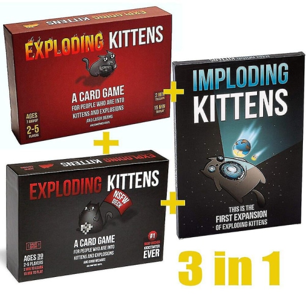 Du Har Fått Krabbor Av Exploding Kittens Familjespel Bordsspel Roligt Vuxen Brädspel Multiplayer Kortspel Semesterpresent [DmS] 3 in 18