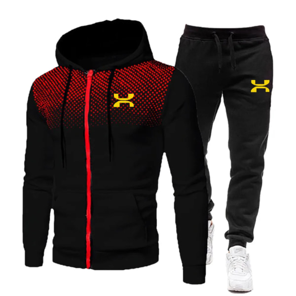 2023 Fashion Träningsoverall För Män Hoodie Fitness Gym Kläder Män Löpning Set Sportkläder Jogger Mäns Träningsoverall Vinterdräkt Sport black an Y M