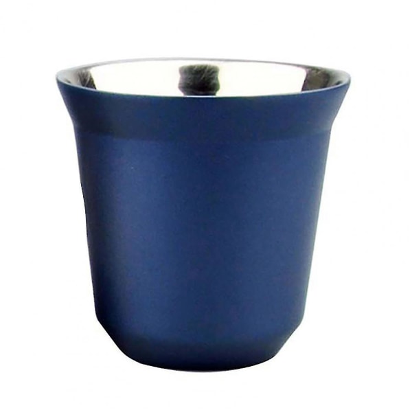 80ml Dobbelvegget Espresso-kopp i rustfritt stål Isolasjon Nespresso Pixie Kaffe-kopp Kapselform Søt Termokopp Kaffe-krusBY