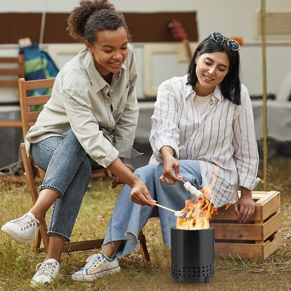 Mukautettava Solo Stove Mesa pöytätakka jalustalla, vähäsavuinen ulkokäyttöön, mini CyBY silver