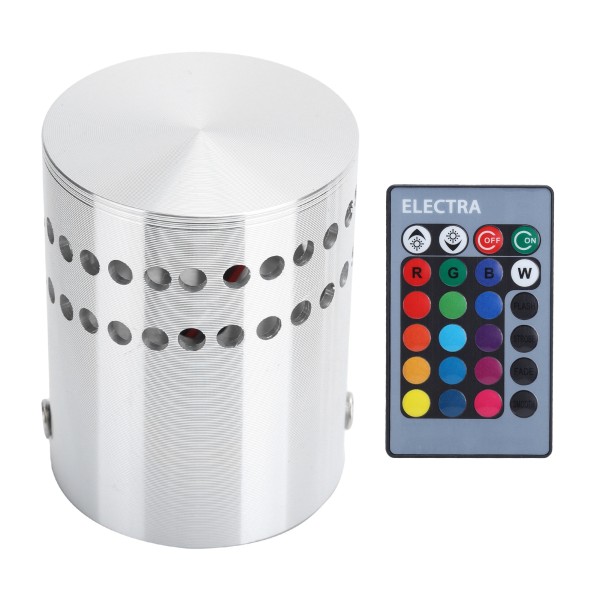 3W RGB Spiral LED Taklampa Trådlös Fjärrkontroll Dimbar Vägglampa Trådbunden AC85‑265V