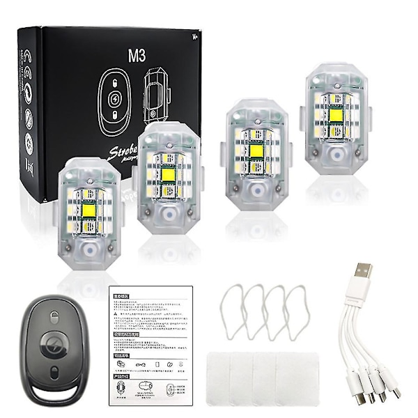 Pursuit Underglow X Pvrsvit Auton Valot Langattomat Led Strobe Valot Varastossa Four lamp with remote contro