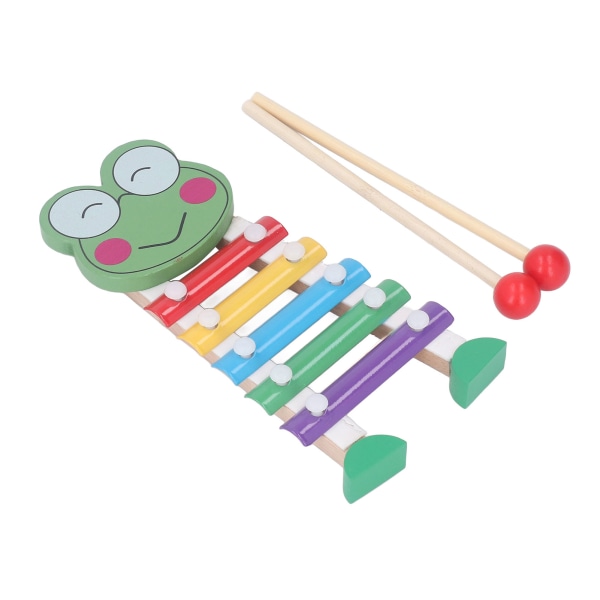 Träxylofon Flerfärgad Baby Percussion Musikinstrument Leksaker för Förskola Lärande Groda