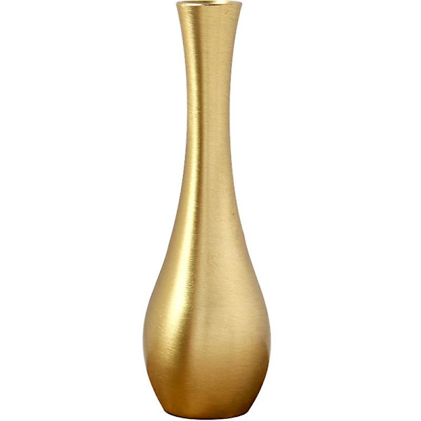 Gyllen Messing Vase Elegant Messing Liten Blomster Vase For Hjemmedekor, Bryllup Eller Gave (gyllen) (1 stk)