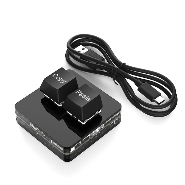 Anpassat Mini-tangentbord Kopiera Klistra in 2 Tangenter RGB Makro Osu Tangentbord Programmerbart Mekaniskt Tangentbord För Ga([HK])
