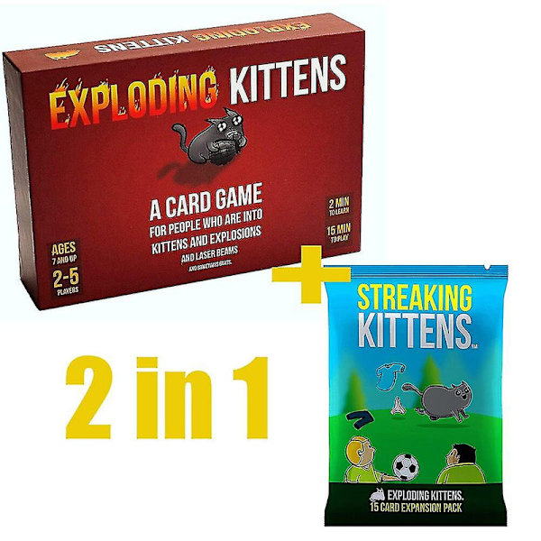 Du Har Fået Krebs Af Exploding Kittens Familiebordspil Sjovt Voksen Brætspil Legetøj Multiplayer Kortspil Julegave [DmS] 2 in 13