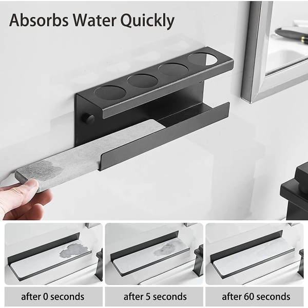 Tandbørsteholder, Elektrisk Tandbørsteholder, Aluminium Legering, Tandbørsteholder, Ingen Boring Nødvendig, Til Elektriske Tandbørster 4 Hole