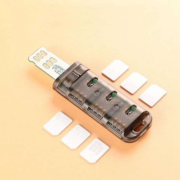 6-Slot SIM-kortsadapter Multi-SIM-kortsläsare Mini SIM Nano med oberoende kontrollbrytare kompatibel med iPhone 5/6/7/8/X-AU