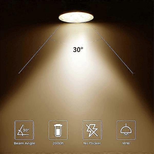 Sats med 8 GU5.3 MR16 20W 12V varmvita halogenlampor, 400 lumen, 2-stifts spotlight ersättning för 20W halogen